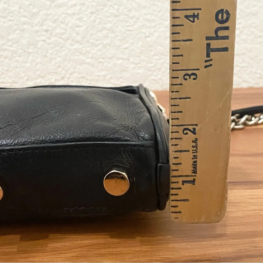 REBECCA MINKOFF Mini MAC Black Leather Crossbody Bag - Picture 8 of 16